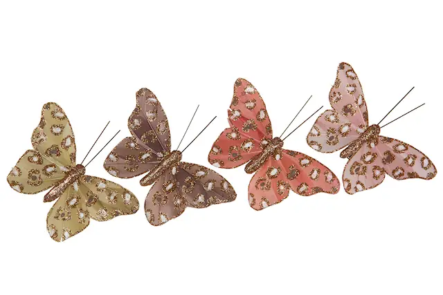 Fjäril Clip Glitter Mix