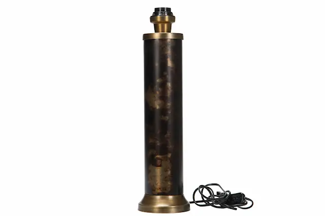 Lampfot Pelare Antik Mässing/ Brun