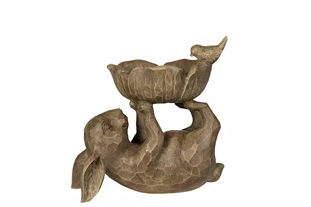 Liggande Hare med Skål Poly