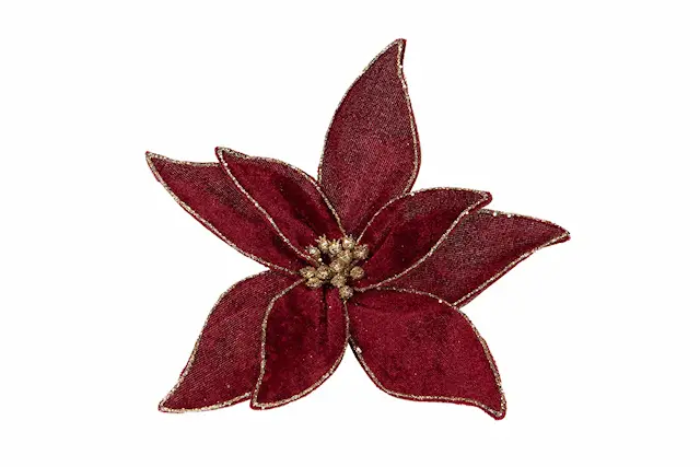 Blomma sammet Röd Clip