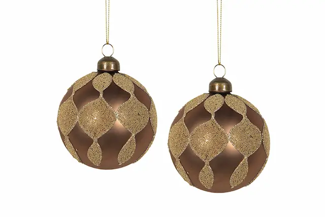 Glaskula Orient Guld Nougat
