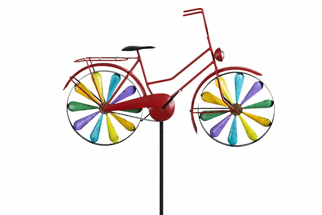 Trädgårdsdekoration stick Cykel Metall Färgglad