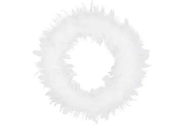 Krans Fjäder Vit