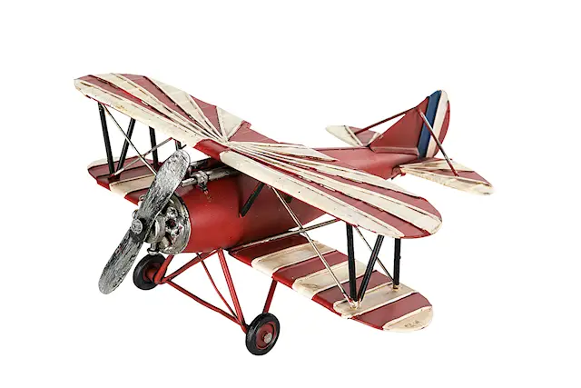 Flygplan Röd/Vit Metall