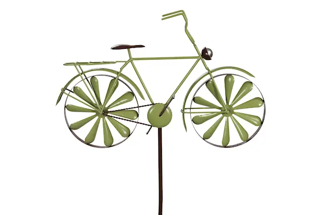 Trädgårdsdekoration stick Cykel Metall Grön