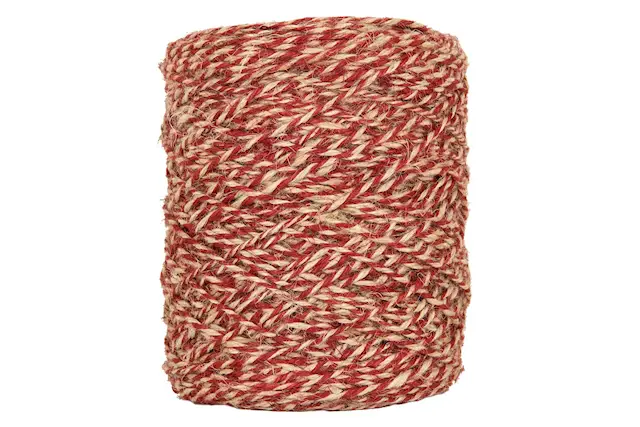 Natursnöre.Mix Röd/Natur 4 mm