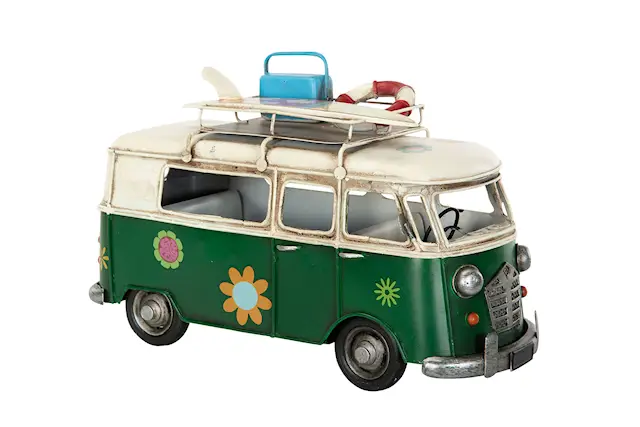 Hippiebuss Grön Metall