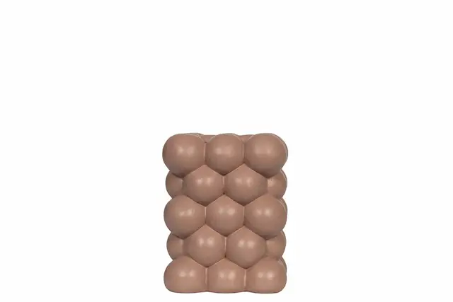 Kynttilänjalka, Bubbly, ruskeanpinkki, neliskulmainen, poly