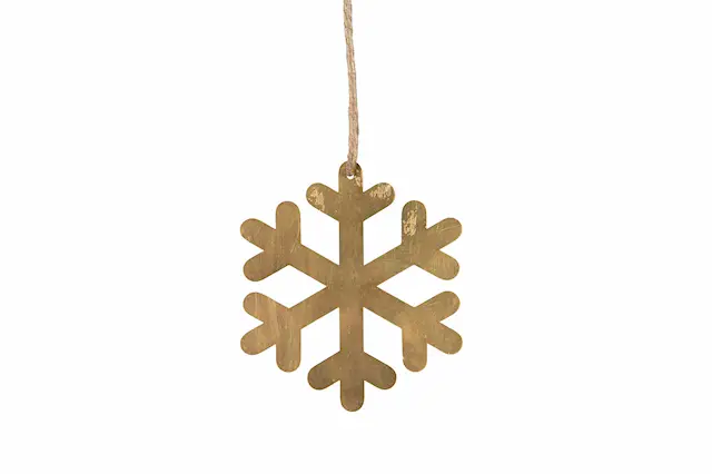 Snöflinga Hänge Mässing