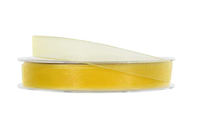 Dekorationsband Beauty Gul 15 mm