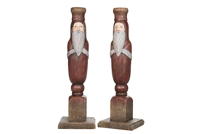 Ljusstake Tomte Röd Poly