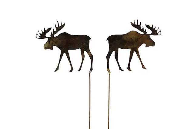Stick Älg Liten Antik Brun