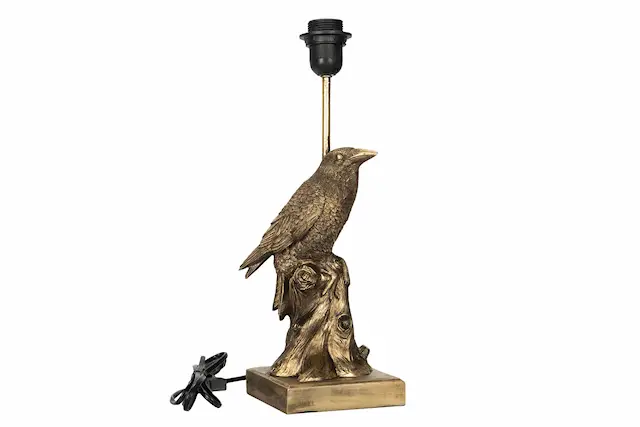 Lampfot Kråka Guld Poly
