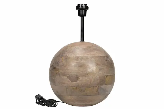 Lampfot Globe Trä Antik