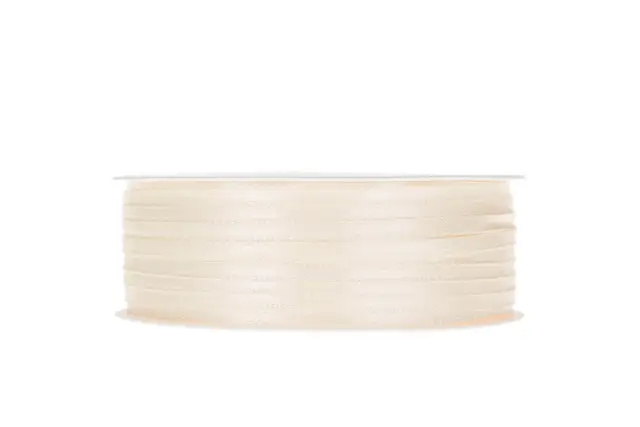 Dekorationsband Dubbelsatin Creme 3 mm