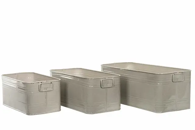 Kruka Kvadrat Emalj Sand