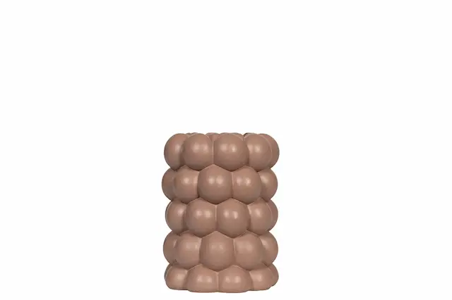Kynttilänjalka, Bubbly, ruskeanpinkki, pyöreä, poly