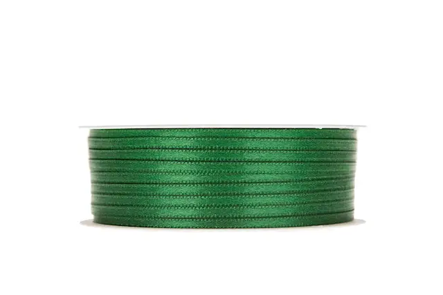 Dekorationsband Dubbelsatin Grön 3 mm