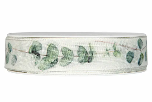 Dekorationsband Eucalyptus 25 mm