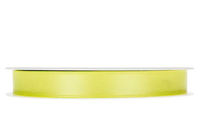 Dekorationsband Dubbelsatin Lime 15 mm