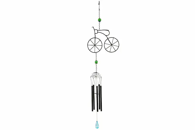 Trädgårdsdekoration Vindspel Cykel Svart