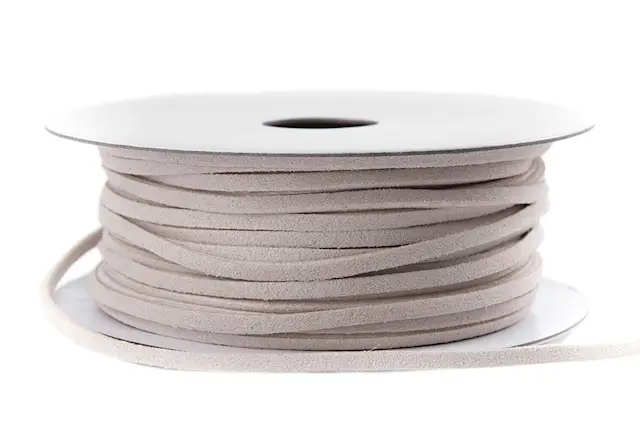 Dekorationsband Läderlook Creme 3 mm