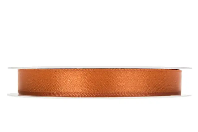Dekorationsband Dubbelsatin Rost 15 mm