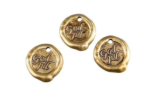 God Jul Sigill Mörk Guld Poly