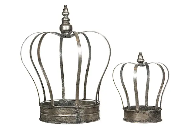 Krona Ljus Pynt Silver