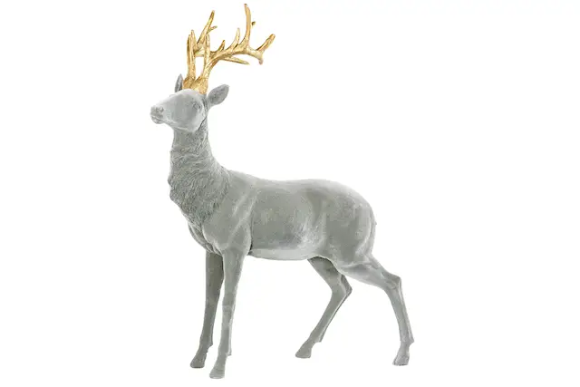 Valkohäntäpeura, harmaa, samettia, poly