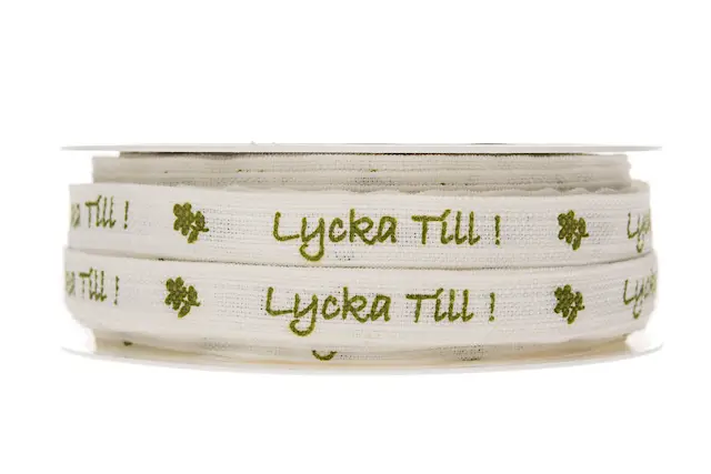 Dekorationsband Lycka Till 15 mm