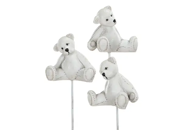 Nalle Stick Vit Poly