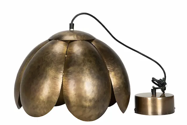 Taklampa Flora Antik Mässing