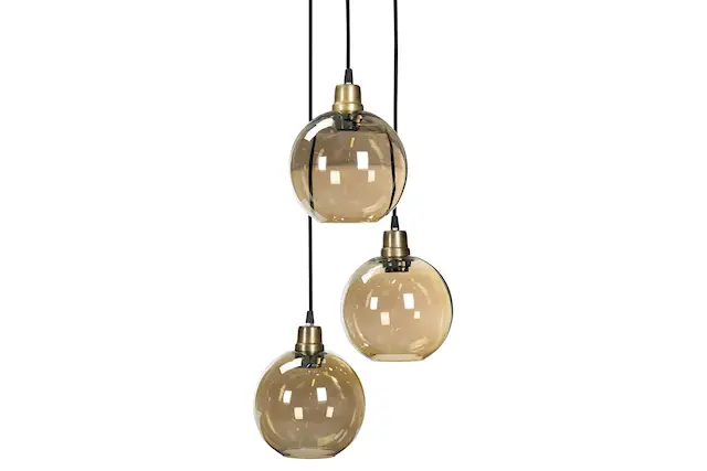 Taklampa Glasklot Champagne