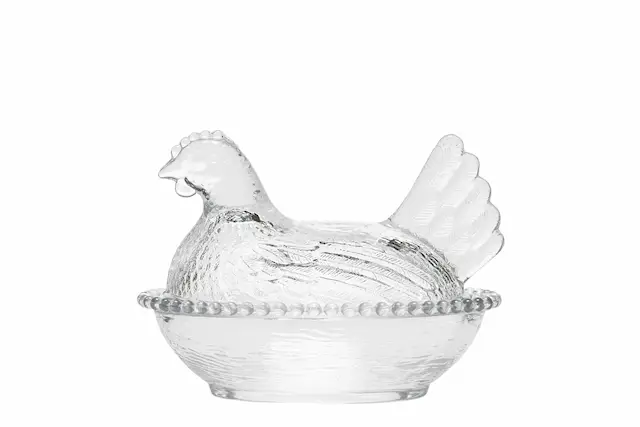 Höna Glasskål