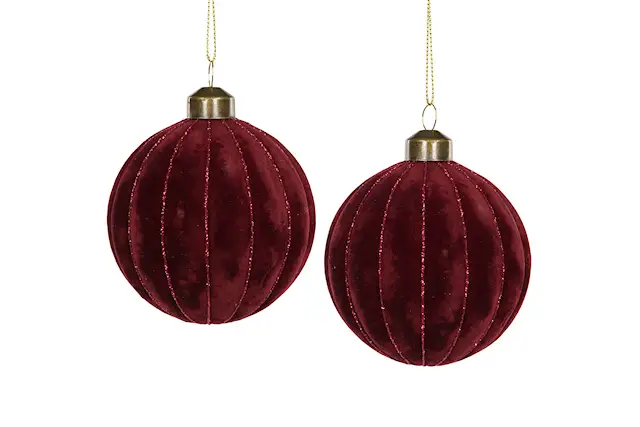 Glaskula Velvet M.Röd