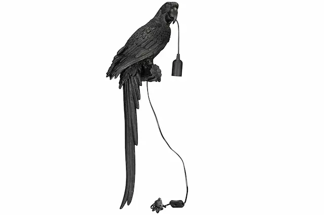 Vägglampa Papegoja Brun/Svart Poly