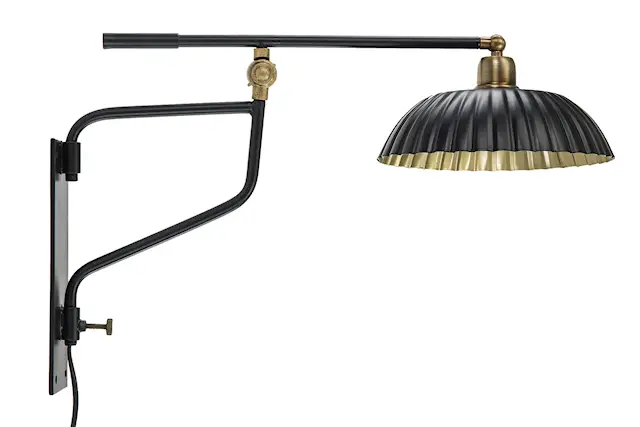 Vägglampa Sun Svart