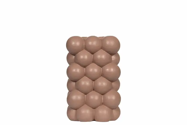 Kynttilänjalka, Bubbly, ruskeanpinkki, neliskulmainen, poly