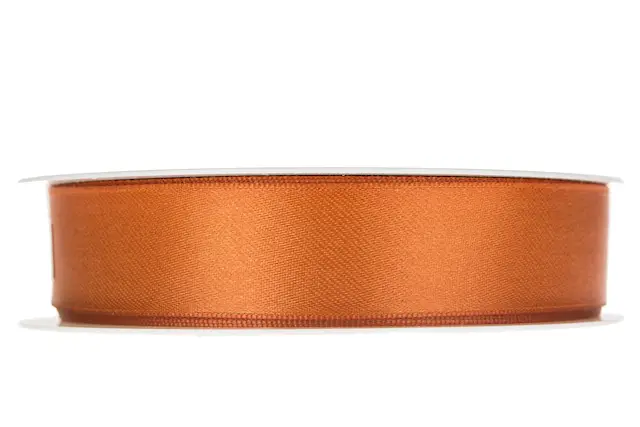 Dekorationsband Dubbelsatin Rost 25 mm