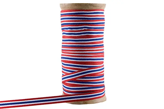 Dekorationsband Blå/Röd/Vit 10 mm