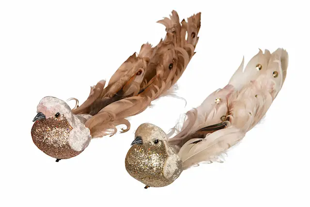 Fågel Clip Velvet Natur Mix
