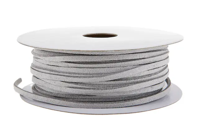 Dekorationsband Läderlook Grå 3 mm