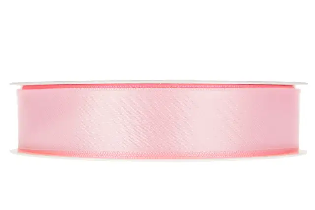 Dekorationsband Dubbelsatin L.rosa 25 mm